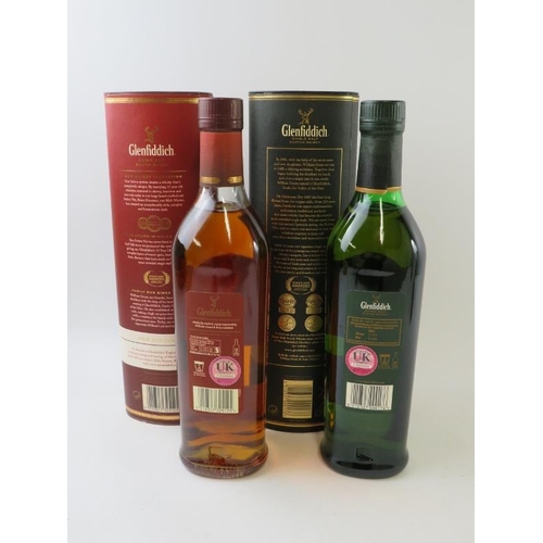 309 - 2 bottles: 1 bottle of 15 year old Glenfiddich Unique Solera Reserve Scotch whisky, 70cl, 40% vol, 1... 