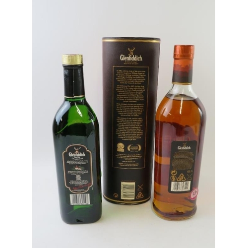 326 - 2 bottles: 1 litre bottle of Glenfiddich Rich Oak matured 14 years Scotch whisky, tubed, 100cl; 1 bo... 