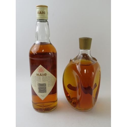 333 - 2 bottles: 1 bottle of Haig fine old Scotch whisky, 75cl, 40% vol, 1980s bottling; 1 bottle of Dimpl... 