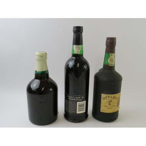 334 - 3 bottles: 1 bottle of Taylors LBV 1986 port; 1 bottle of Rozes tawny port; 1 bottle of Offley 10 ye... 