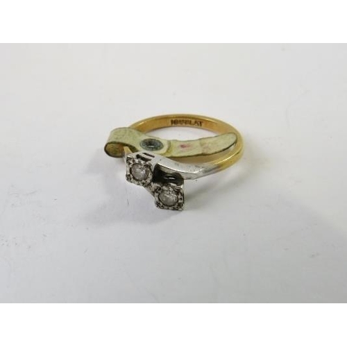 469 - A mixed lot to include a seal set 9ct yellow gold ring; a two stone single cut diamond ring stamped ... 