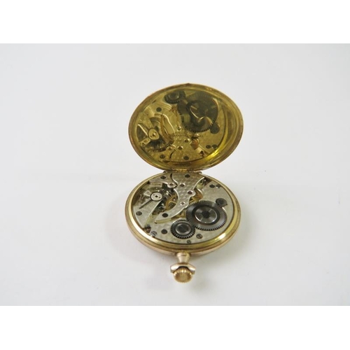 470 - A rolled gold Swiss made open faced pocket watch with seconds subsidiary wheel; another gilt metal h... 