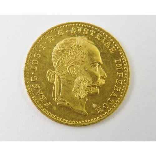 486 - A 1915 Austrian 1 Ducat gold coin, approx 3.6 grams