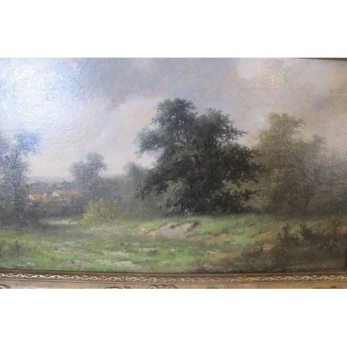 505 - John Henry Boel 1890-1915. Pair of framed oils on canvas.  Landscape scenes, signed lower left and r... 