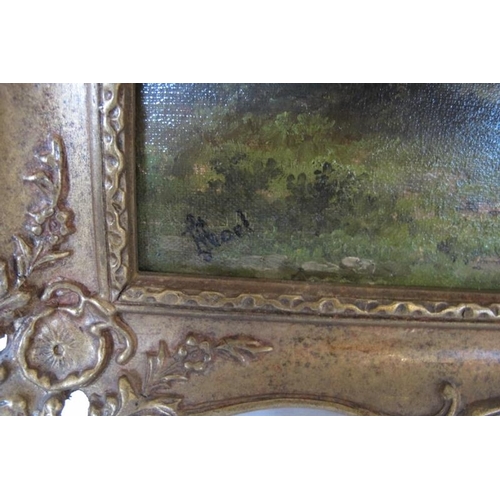 505 - John Henry Boel 1890-1915. Pair of framed oils on canvas.  Landscape scenes, signed lower left and r... 