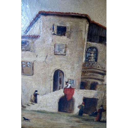 508 - Y King. Framed oil on canvas, study of a street in Cairo. 27cm x 20cm approx.
Condition report: some... 