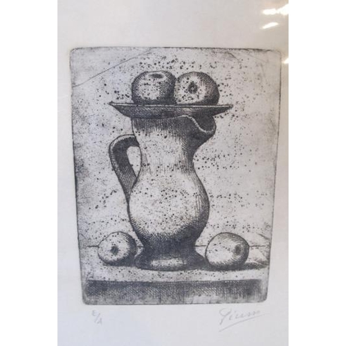 518 - Pablo Picasso.  Unframed Picasso etching c1960. Limited Artist proof untitled with Certificate of Au... 