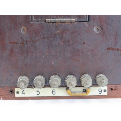 90 - Railwayana: A mahogany cased Absolute Block signal box railway train line instrument, early/mid 20th... 