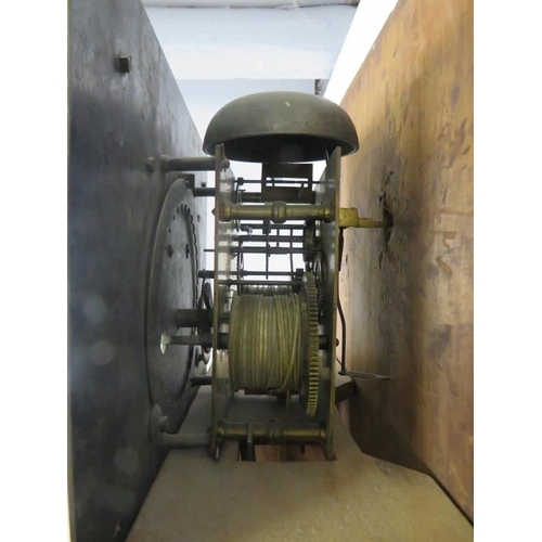 787 - An 18th century oak 8-day longcase clock, by W. Turner of Wisbech, having brass ball finials and mou... 