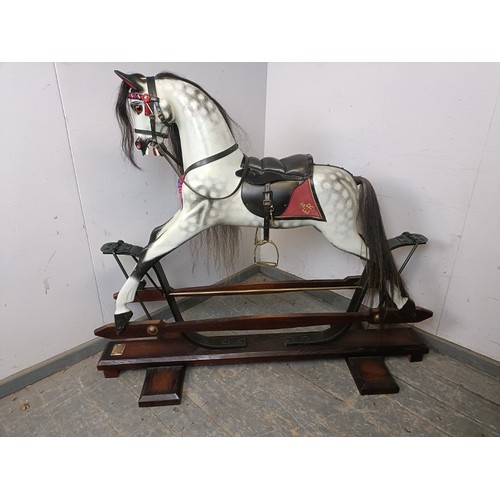 701 - A full-size tulipwood ‘Golden Jubilee Horse’ special edition rocking horse by Stevenson Brothers, pa... 