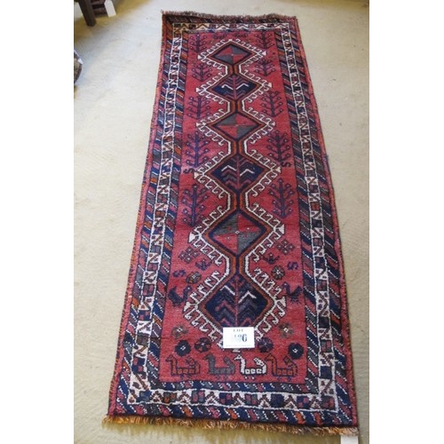 854 - South West Persian Shiraz Runner. 210cm x 78cm approx.
Condition report: no issues