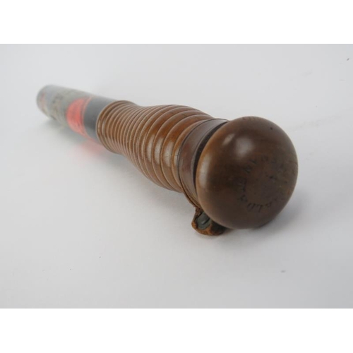 174 - A Victorian gilt and hand painted turned wood police truncheon and a vintage ‘Metropolitan’ police w... 