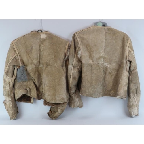 188 - Two German WWII rabbit fur lined winter jackets. Provenance: Vendor stated that these were acquired ... 