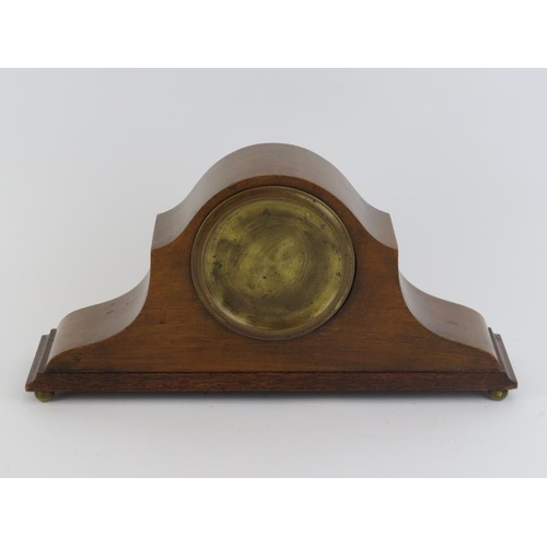 19 - A French Duverdrey & Bloquel inlaid mahogany mantel clock, early 20th century. Lion mark to the move... 