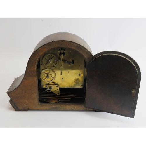 214 - An Art Deco mantel clock by Franz Hermle & Sons, mid 20th century. 31.5 cm width.
Condition report: ... 