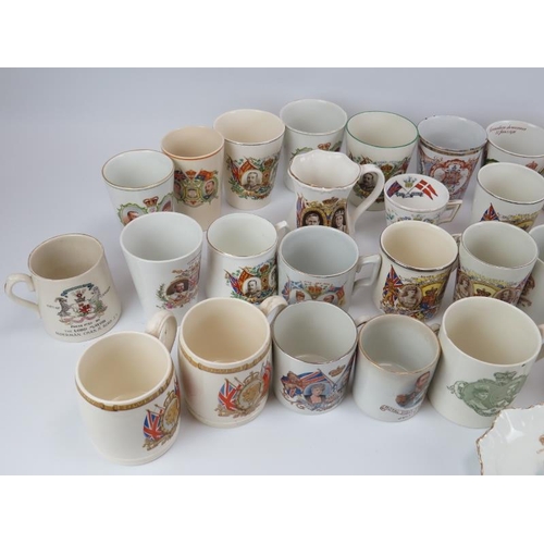 243 - A large collection of Edward VII, George V and Queen Mary era Royal Memorabilia ceramic mugs, cups a... 