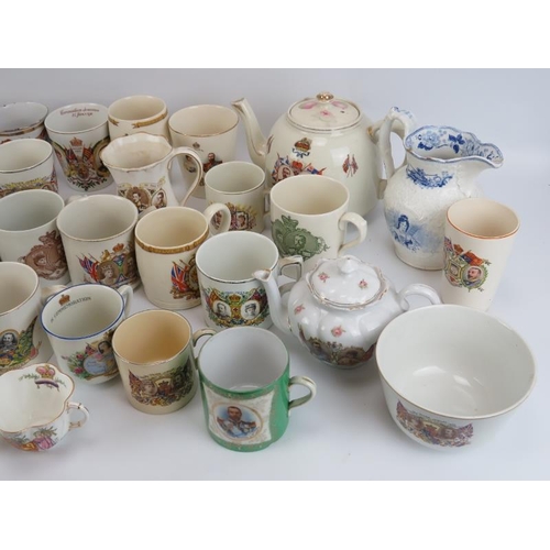 243 - A large collection of Edward VII, George V and Queen Mary era Royal Memorabilia ceramic mugs, cups a... 