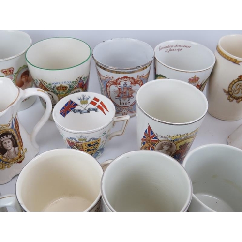 243 - A large collection of Edward VII, George V and Queen Mary era Royal Memorabilia ceramic mugs, cups a... 