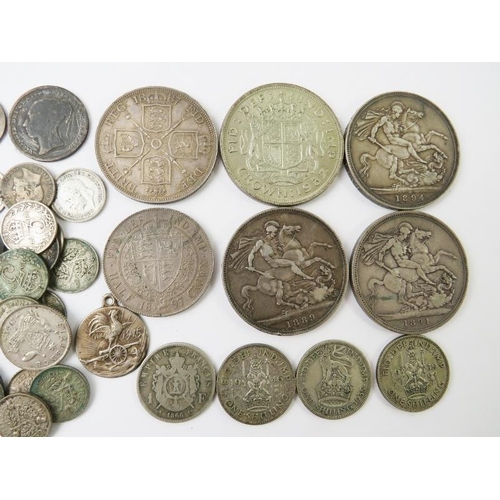 283 - A collection of mainly British silver coinage pre-1947, including 3d, 6d, shillings, half crown and ... 