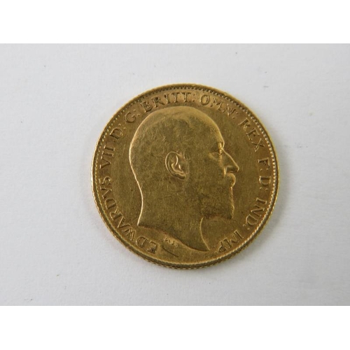 289 - An Edward VII gold half sovereign coin, 1907. Approx 4.0 grams