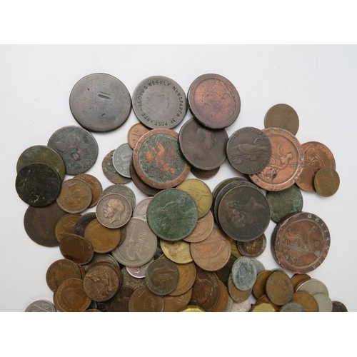 293 - A collection of British, European and world coinage including George III cartwheel pennies and tuppe... 