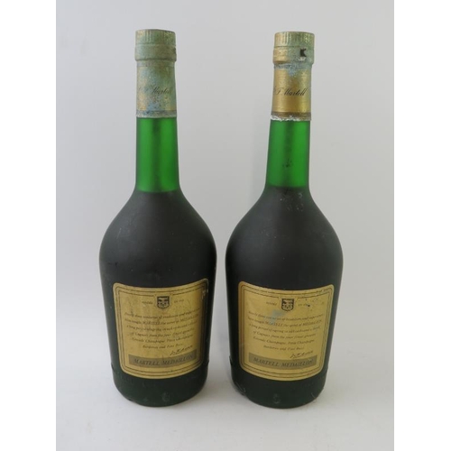 314 - 2 bottles of Martell VSOP Medallion liqueur cognac brandy, 1970s bottling, 24 fl oz, 70 proof. (2)