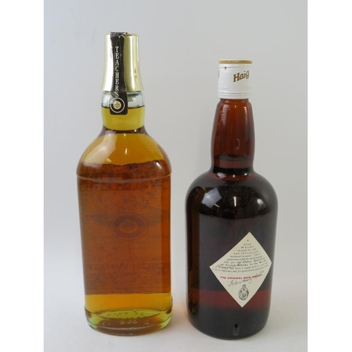 327 - 2 bottles: 1 bottle of Haig Gold Label Scotch whisky, 1970s bottling, 26 2/3 fl oz, 70 proof; 1 bott... 