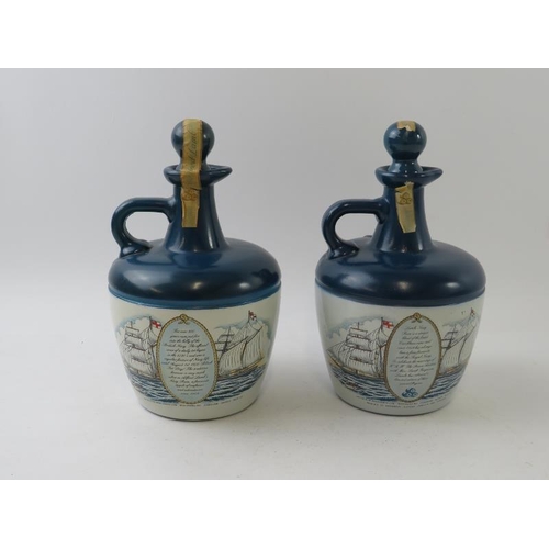 340 - 2 ceramic decanters of Lamb's Navy Rum, 1980s bottling, 75cl, 40% vol. (2)