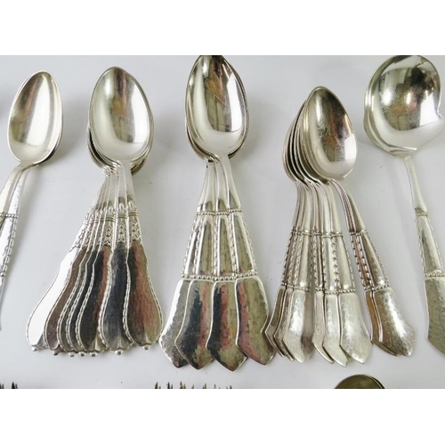 355 - A quantity of good quality silver plated Danish cutlery by ATLA and DANA, including table and desser... 