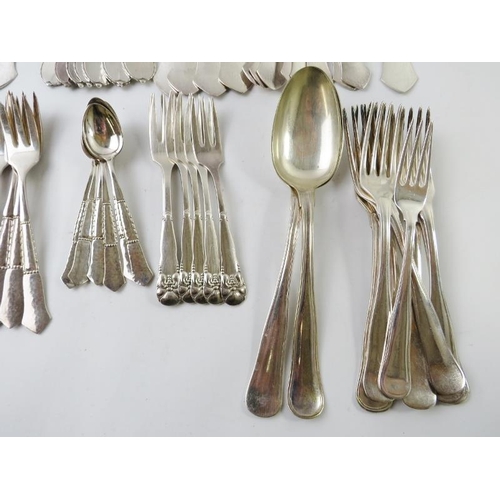 355 - A quantity of good quality silver plated Danish cutlery by ATLA and DANA, including table and desser... 