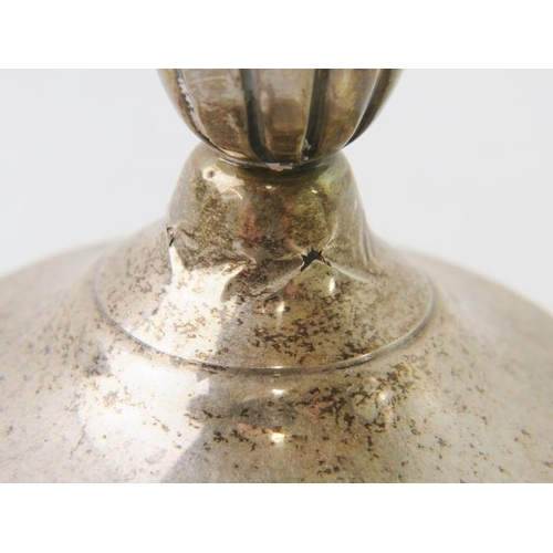 357 - A pair of American Sterling silver candlesticks, height 17.5cm, approx gross weight 785 grams (weigh... 