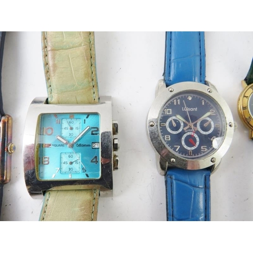 423 - 8 various fashion watches including three Gucci, Citizen, Roy King, Armand Basi and Square of Altanu... 