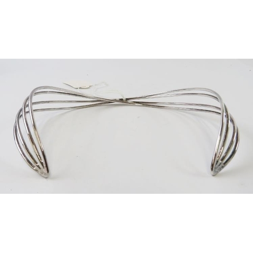 459 - A Georg Jensen silver 'Alliance' choker / collar, stamped 'GJ' '925S' '555', designed by Alan Scharf... 