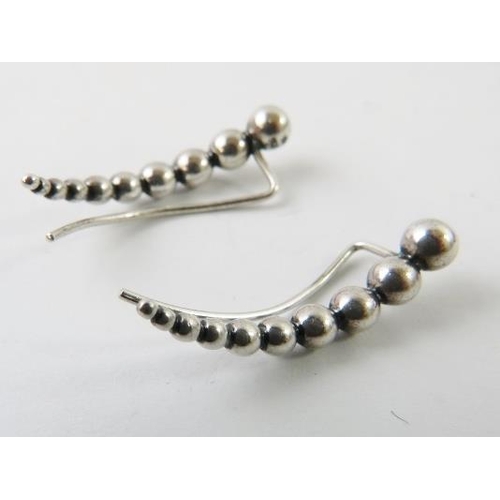 461 - A pair of Georg Jensen ‘Moonlight Grape' earrings, in oxidised silver, marked 'GJ' '925S', in presen... 