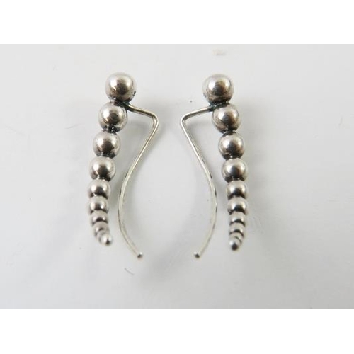 461 - A pair of Georg Jensen ‘Moonlight Grape' earrings, in oxidised silver, marked 'GJ' '925S', in presen... 