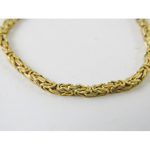 465 - A 9ct yellow gold fancy ‘spiga’ type bracelet matching the preceding lot, 2.8mm width, 18cm long, 9.... 