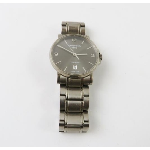 475 - A gent’s CERTINA 1888 Titanium wristwatch, 68gms approx. 
Condition report: No box/papers. Working b... 