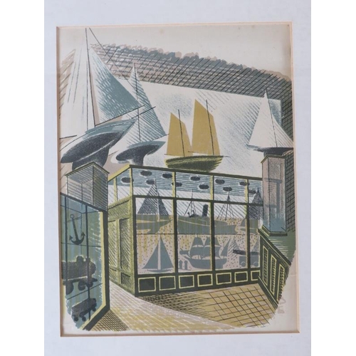 506 - Eric Ravilious 1903-1942.  Four original lithographs, broken, as usual, from the High Street JM Rich... 