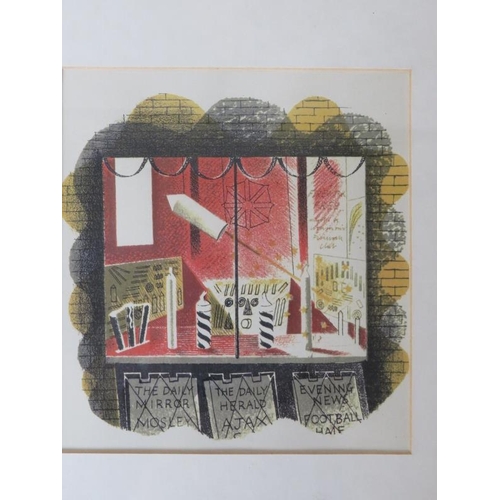 506 - Eric Ravilious 1903-1942.  Four original lithographs, broken, as usual, from the High Street JM Rich... 