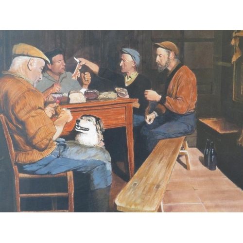 523 - Brian Lewis (1947) framed and glazed watercolour 'The Farmers Lunch' signed lower right in pencil 27... 