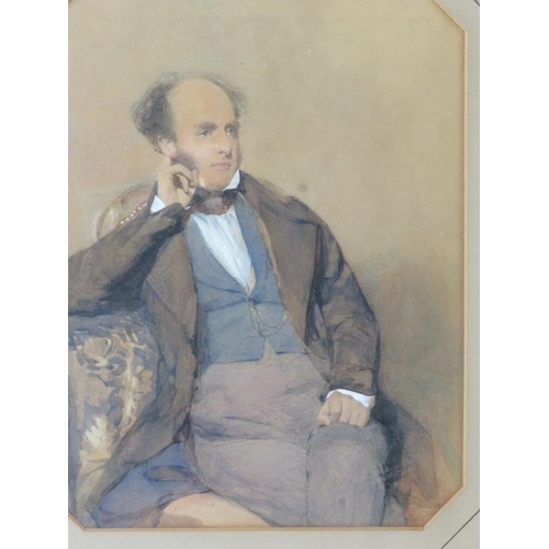 530 - Henry Weigall 1829 - 1925 attributed, framed and glazed portrait study of Henry Weigall Snr.  Unsign... 