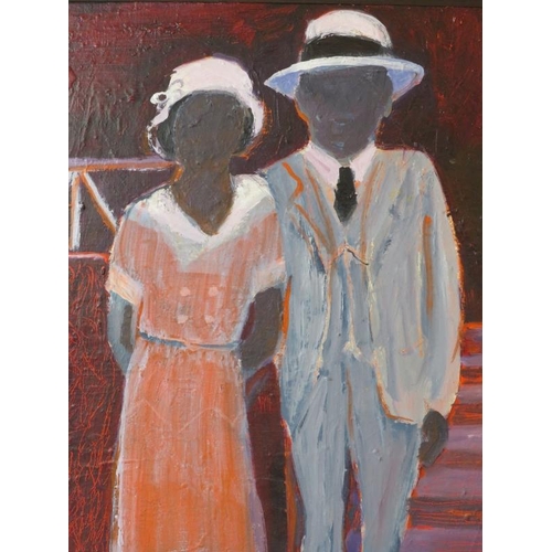 569 - Deborah Glass, southeast London artist, originally from America. Family Reflections. 60cm x 44cm app... 