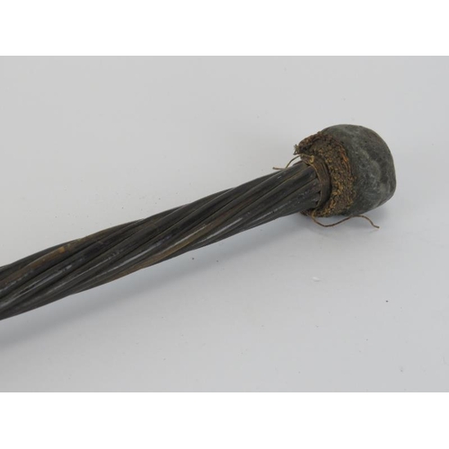 75 - Maritime: A Naval baleen petty officer’s / press gang cosh, 18th/19th century. With a twisted baleen... 