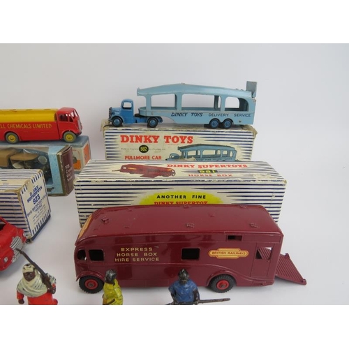 92 - A group of Dinky, Tri-ang, Matchbox die-cast vehicles and John Hill & Co miniature lead soldiers. (Q... 