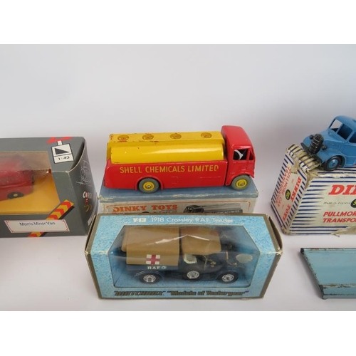 92 - A group of Dinky, Tri-ang, Matchbox die-cast vehicles and John Hill & Co miniature lead soldiers. (Q... 