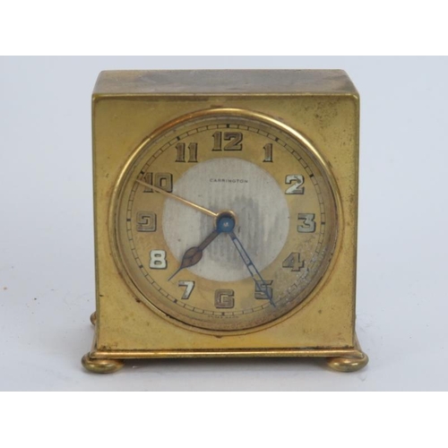 96 - A group of seven Art Deco and vintage clocks. Notable makers included a Services and a Swiss ‘Carrin... 