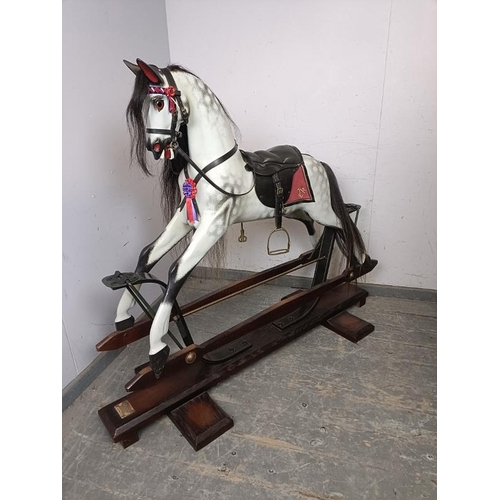 703 - A full-size tulipwood ‘Golden Jubilee Horse’ special edition rocking horse by Stevenson Brothers, pa... 