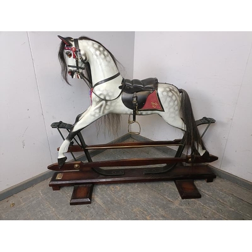 703 - A full-size tulipwood ‘Golden Jubilee Horse’ special edition rocking horse by Stevenson Brothers, pa... 