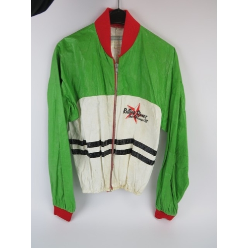 136 - The Rolling Stones Tour Of Europe 1976 UK vintage polythene jacket in green and white. Size Medium.
... 