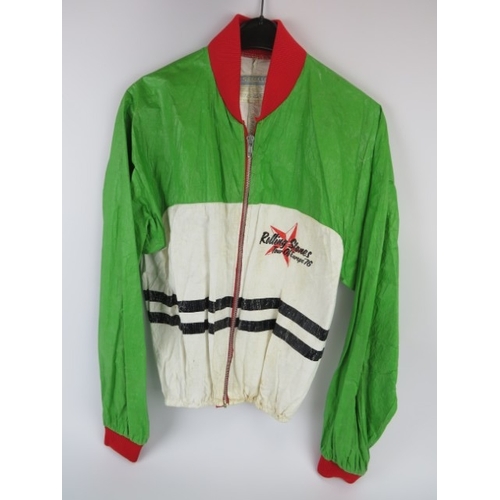 136 - The Rolling Stones Tour Of Europe 1976 UK vintage polythene jacket in green and white. Size Medium.
... 